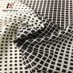 Plaid Nyomtatott 100d 92%poliészter 8%spandex sztreccs szövet