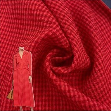 Rács Bubble Crepe Fabric